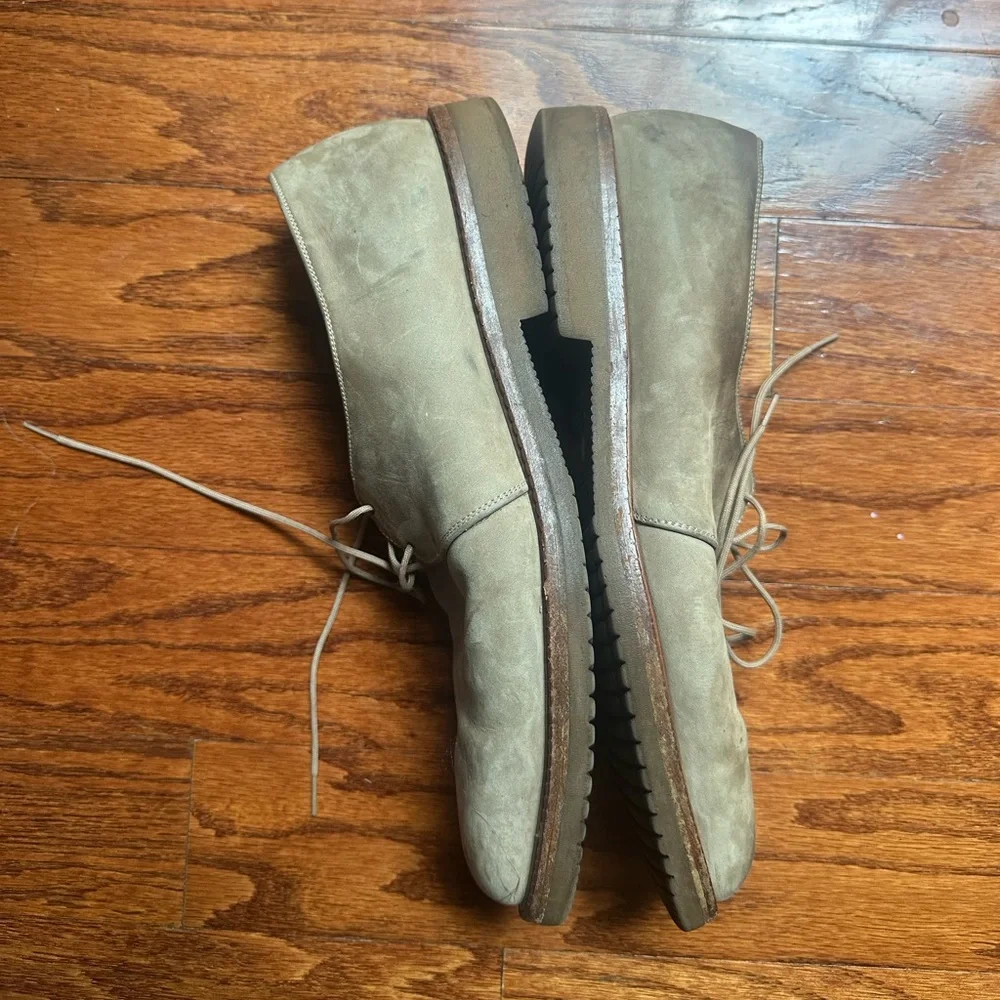 Salvatore Ferragamo Men's Suede Chukka Boots in Olive Taupe